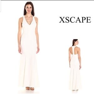 New wedding xscape crepe racerback gown ivory